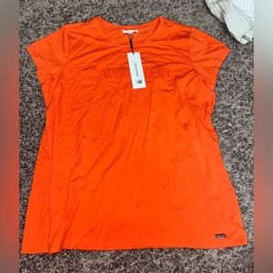 Orange Calvin Klein shirt